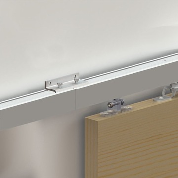 Настенный зажим, соединяющий направляющую раздвижной двери.