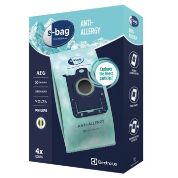 WORKI ELECTROLUX S-BAG E206S ANTI ALLERGY 4 sztuki
