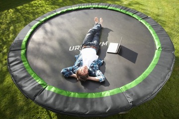 TRAMPOLINA OGRODOWA Z SIATKĄ WEWNĘTRZNA DO OGRODU DLA DZIECI 8 FT 252CM