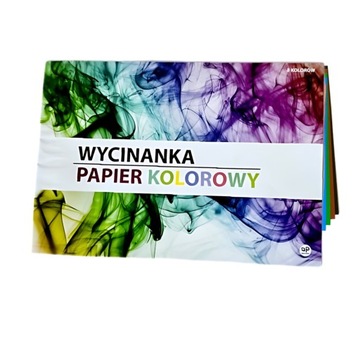 Papier Blok kolorowy wycinanka ozdobny A4 Arko-Papier 8 arkuszy 100 g/m2
