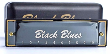 HARMONIJKA USTNA DIATONICZNA CZARNA C-DUR + KURS