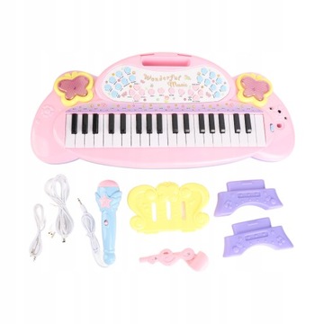 KEYBOARD Z MIKROFONEM DLA DZIECI PIANINO