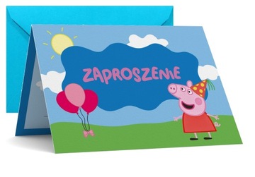 ZAPROSZENIE URODZINOWE ŚWINKA PEPA ZAPROSZENIA