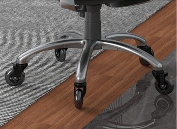 Колеса резиновые для стула с тормозом, Резина, 5 шт.