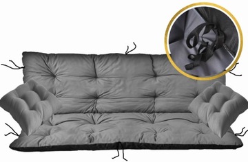 Подушка для скамейки-качели 180х60х50 + 2 х 38х38
