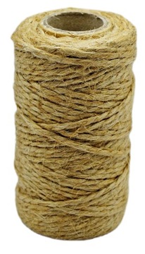 SZNUREK JUTOWY PAKOWY NATURALNY 50m 100g