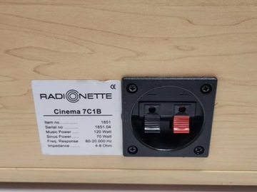 ЦЕНТРАЛЬНЫЙ ГРОМКОГОВОРИТЕЛЬ РАДИОНЕТКА CINEMA 7C1B МОЩНОСТЬ 120ВТ