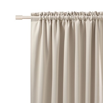 Zasłona Zaciemniająca na Taśmie LAUREL jasny beż Gotowa 140x250 ROOM99
