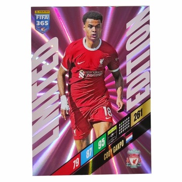 FIFA 365 2024 PANINI KARTA LIMITED EDITION CODY GAKPO LIVERPOOL