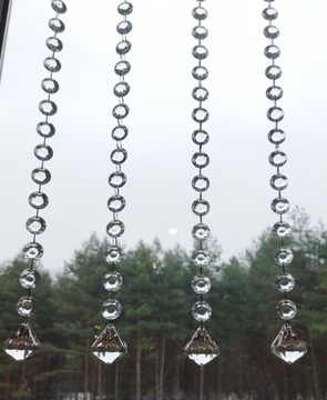 GIRLANDA kryształkowa zawieszka DIAMENT, 100cm