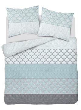 POŚCIEL FLANELOWA 220x200 GLAMOUR MIĘTOWA 3841A