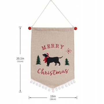 Świąteczna wisząca flaga dekoracja ścienna, E-1PCS