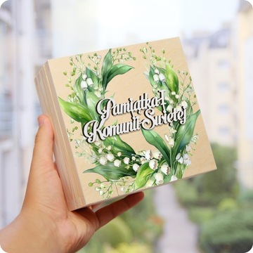 Prezent na Komunię dla dziewczynki chłopca Pamiątka Komunii Pudełko