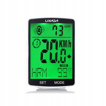 Licznik Rowerowy 20Funkcji z czujnikiem tętna LCD