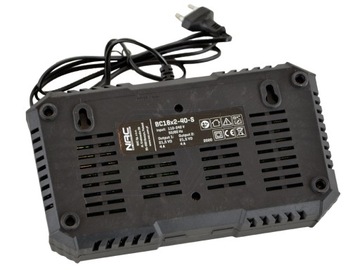ŁADOWARKA PODWÓJNA NAC BC18x2-40-S DO AKUMUL. 18 V