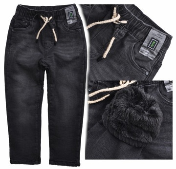 ZIPPY Jeans GUMA ocieplane misiem (98-128) r 98
