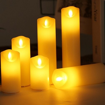 СВЕЧА, СВЕТОДИОДНАЯ ВСТАВКА + БАТАРЕИ, МИГАЮЩЕЕ ПЛАМЯ, ВОДОНЕПРОНИЦАЕМАЯ, 11,7 см