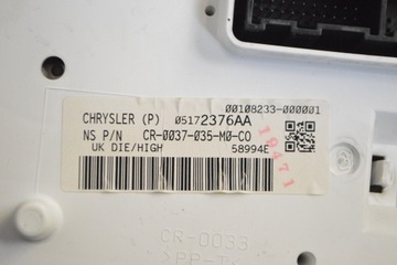 DODGE NITRO 2.8 CRD 2009 RHD SADA INDIKÁTOR TACHOMETRU