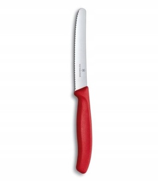 Victorinox Nóż ząbki zaokrąglone ostrze 11cm CZERWONY