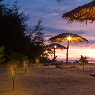 СОЛНЕЧНАЯ СВЕТОДИОДНАЯ ЛАМПА 4 ШТ. ФАКЕЛ С ЭФФЕКТОМ ПЛАМЕНИ 52 СМ ДЛЯ ОТКРЫТОГО ПАТИО