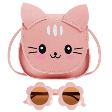 Сумочка на плече у формі кота KAWAII з окулярами