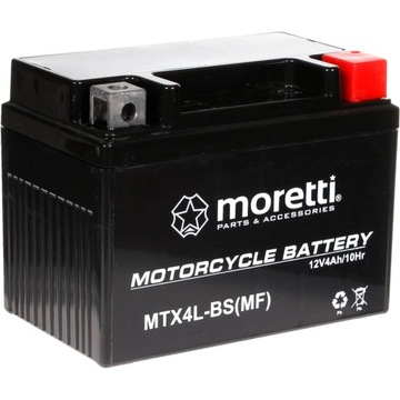 AKUMULATOR ŻELOWY MORETTI YTX4L-BS SKUTER ROMET