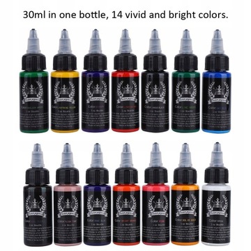 НАБОР 14 ЦВЕТОВ DYNAMIC 420 мл INK краска для тату