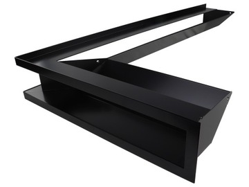 Решетка вентиляционная для камина GRATKI LUFT Угловая Правая Черная 40х80х9