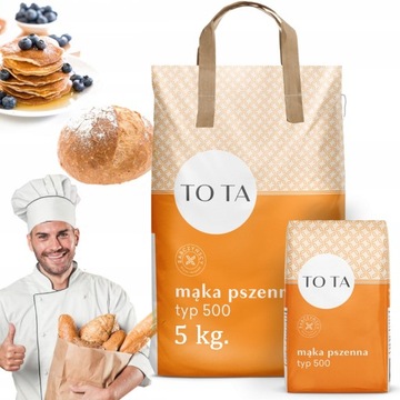 ŚWIEŻA UNIWERSALNA MĄKA PSZENNA LUKSUSOWA PROSTO Z MŁYNA TYP 500 5 kg 5000g