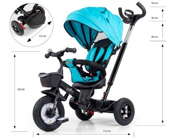 ДЕТСКИЙ ВЕЛОСИПЕД MILLY MALLY MOVI 5IN1, СИДЕНЬЕ 360 ГРАДУСОВ 1+