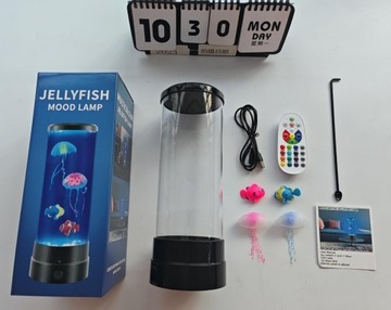 НОЧНИК ВОДЯНАЯ СВЕТИЛЬНИК С МЕДУЗАМИ И РЫБАМИ ДЛЯ МЕНЯЮЩЕГО ЦВЕТ ДЕКОРА