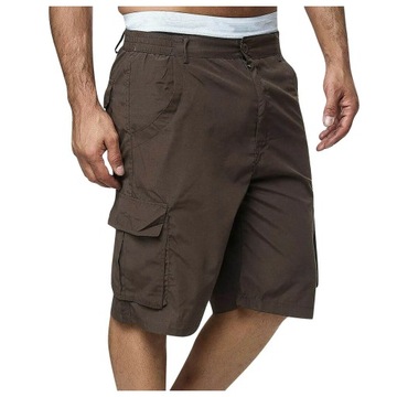 Plus Size Men`s Knee lenght Cargo Shorts Casual El