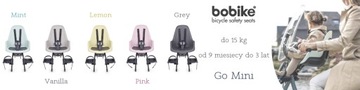 FOTELIK ROWEROWY BOBIKE GO MINI Lemon + Osłona
