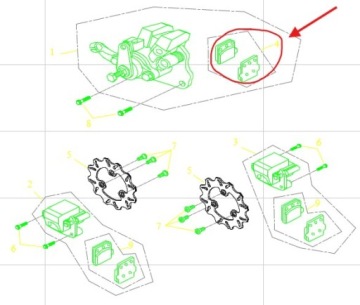 BRAKE CLIPS Quad ATV Triton Baja 250/300/400cc OEM!
