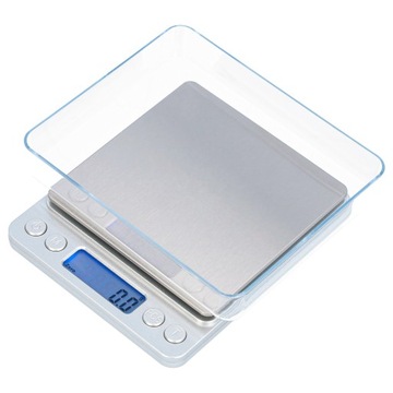 Прецизионные электронные ювелирные кухонные весы, серебряный ЖК-дисплей, 2 кг, 0,1 г