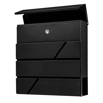 Почтовый ящик для газет, почты, черный большой почтовый ящик формата А4 для дома