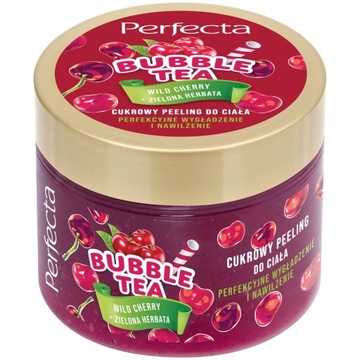 PERFECTA Bubble Tea Peeling cukrowy do ciała Wild Cherry 300g