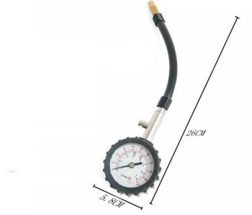 CIŚNIENIOMIERZ DO OPON KÓŁ MANOMETR 0-100 PSI Z DŁUGĄ DĘTKĄ