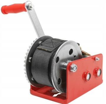 ЛЕБЕДКА, РУЧНАЯ РУКОЯТКА, РЕМЕННАЯ ЛЕБЕДКА, РУКОЯТКА 1200 кг, РЕМЕНЬ 10 м.