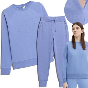 Komplet Damski Fitness Zestaw Dresowy Odzież Sportowa 4F Bluza Spodnie XS