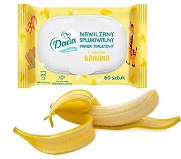 NAWILŻANY PAPIER TOALETOWY ZAPACHOWY DADA BANAN