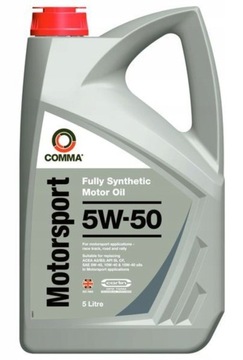 5L OLEJ silnikowy 5w50 MOTOSPORT COMMA Api CF SL ACEA A3 B3