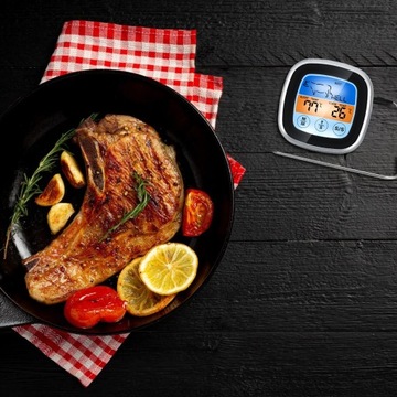 КУЛИНАРНЫЙ КУХОННЫЙ ТЕРМОМЕТР ДЛЯ МЯСА, РЫБЫ-ГРИЛЬ ДЛЯ КОПИЛНИ 250°C С ЗОНДОМ