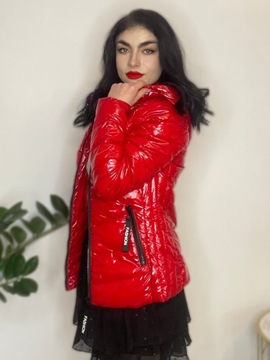 Весенняя куртка стегала капюшоном