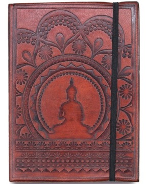 BUDDA MANDALA TYBETAŃSKA - Skórzany Notes Notatnik