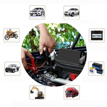POWER BANK JUMP STARTER ROZRUCH BOOSTER SAMOCHODOWY 12V 10000MAH + KLEMY