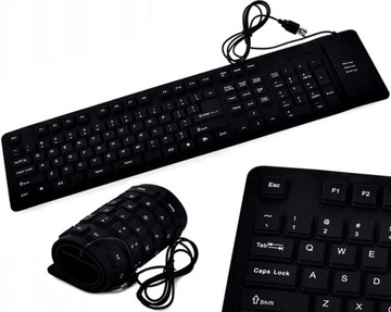 Klawiatura komputerowa silikonowa gumowa USB PC