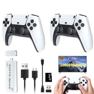 GRA BEZPRZEWODOWA KONSOLA RETRO+20000GRY+2 PADY 2.4G ZABAWKI RODZINNE