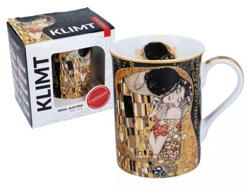 Kubek G. Klimt, Pocałunek (tło czarne) NA PREZENT