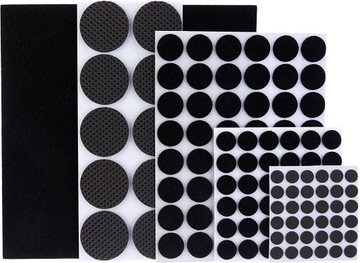 ВОЙЛОЧНЫЕ ПОДКЛАДКИ ДЛЯ МЕБЕЛЬНЫХ СТУЛЬЕВ из черного фетра НАБОР ПОДКЛАДОК 155 шт.